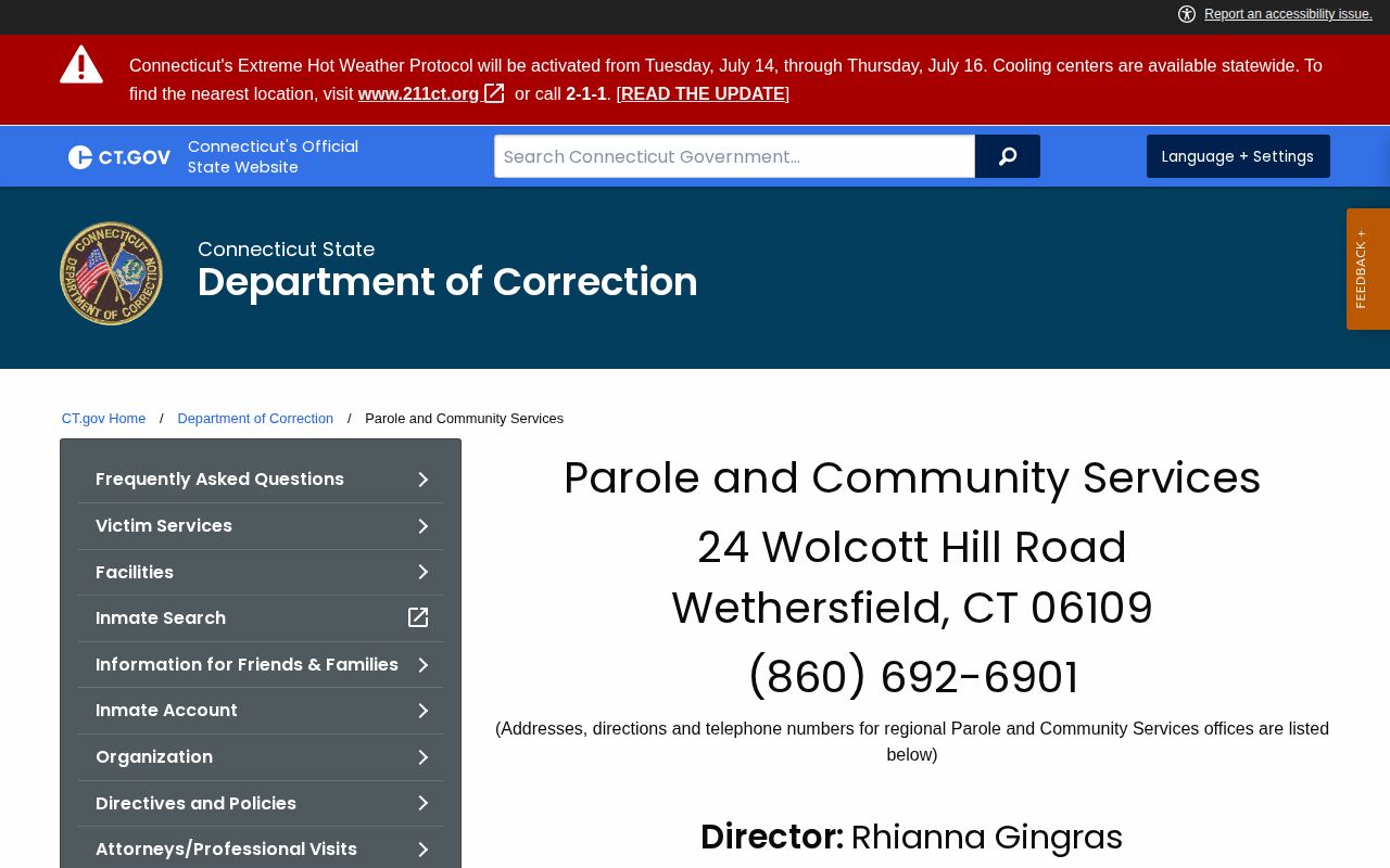 Bridgeport Parole and Community Services release supervision overview